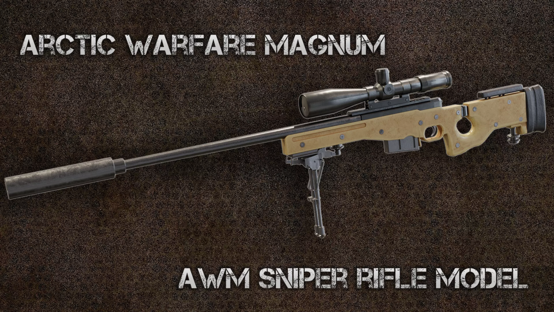 Arctic Warfare Magnum - AWP L96A1 Low-poly 3D model_0
