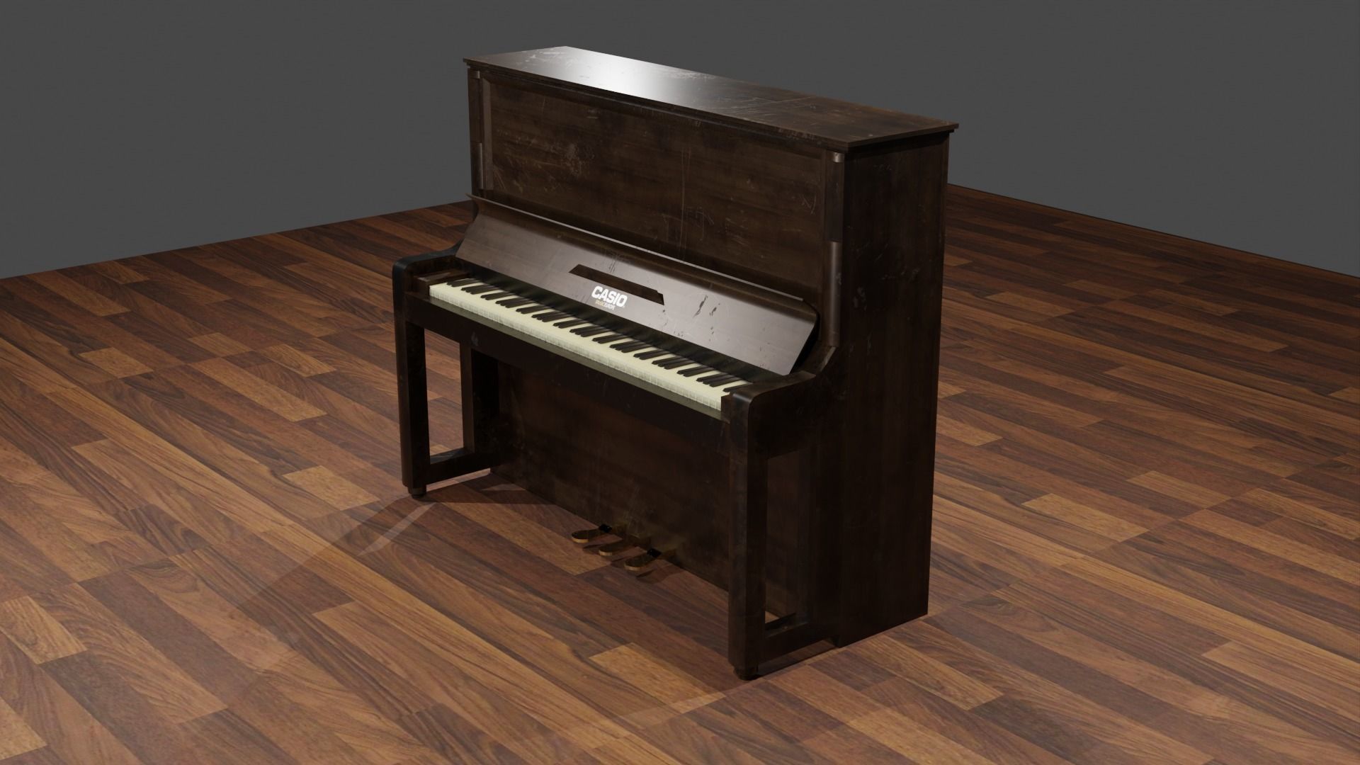  Piano CASIO Low-poly 3D model_5