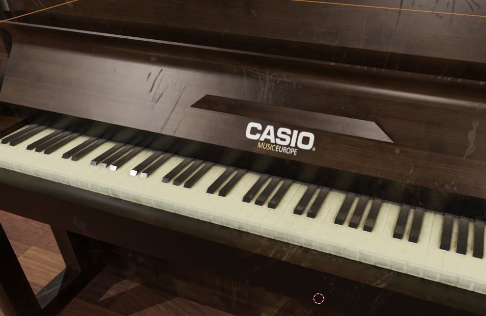  Piano CASIO Low-poly 3D model_10