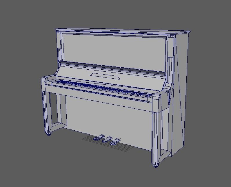  Piano CASIO Low-poly 3D model_11