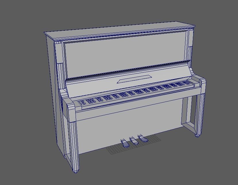  Piano CASIO Low-poly 3D model_9