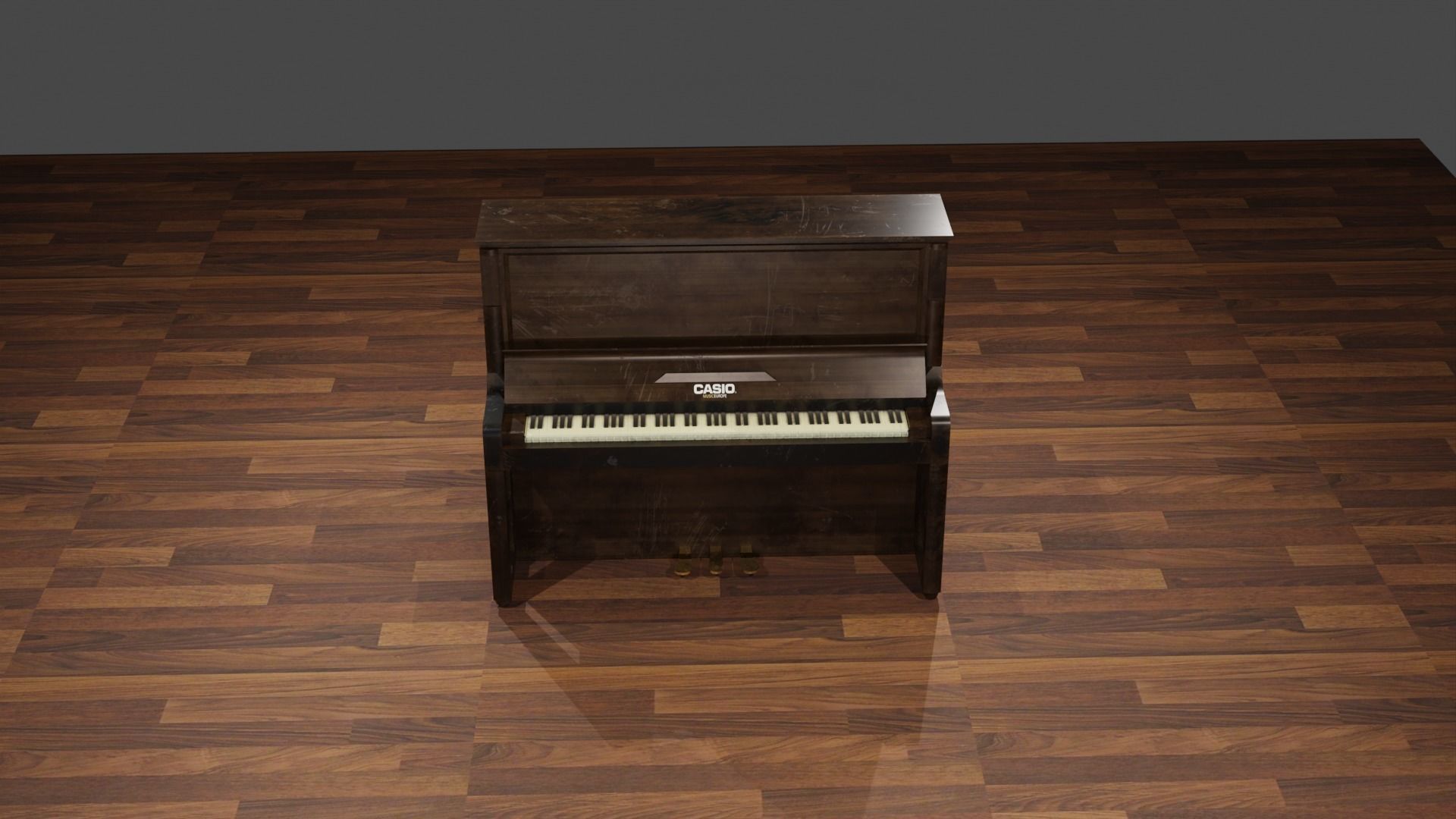  Piano CASIO Low-poly 3D model_4