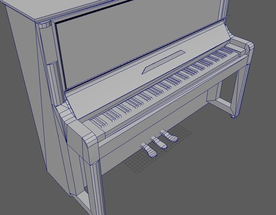  Piano CASIO Low-poly 3D model_12