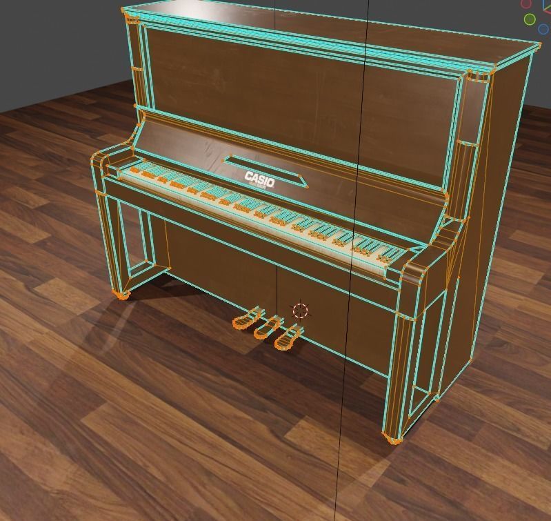  Piano CASIO Low-poly 3D model_17