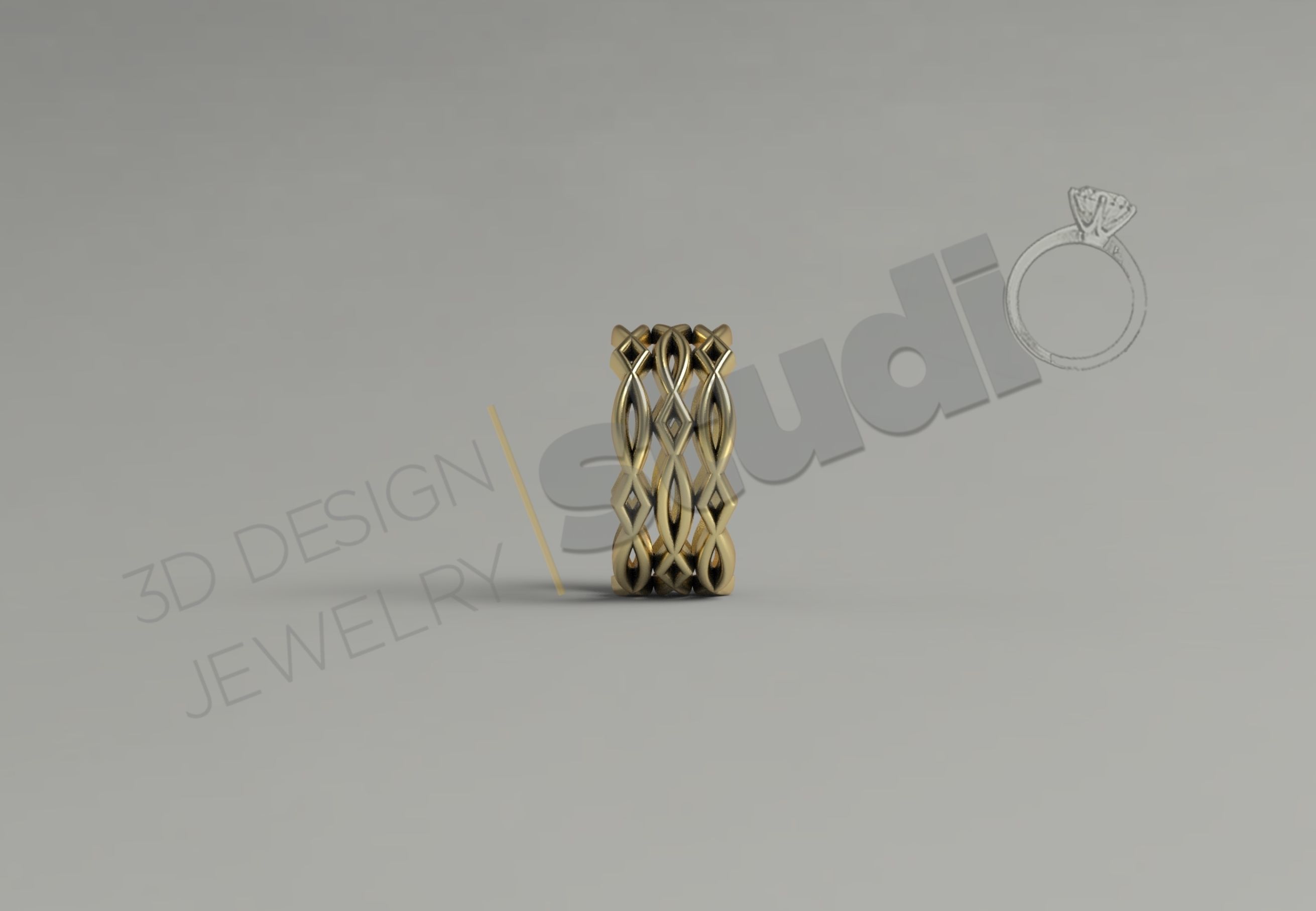 Beautiful 3d design ring model 3D print model_1
