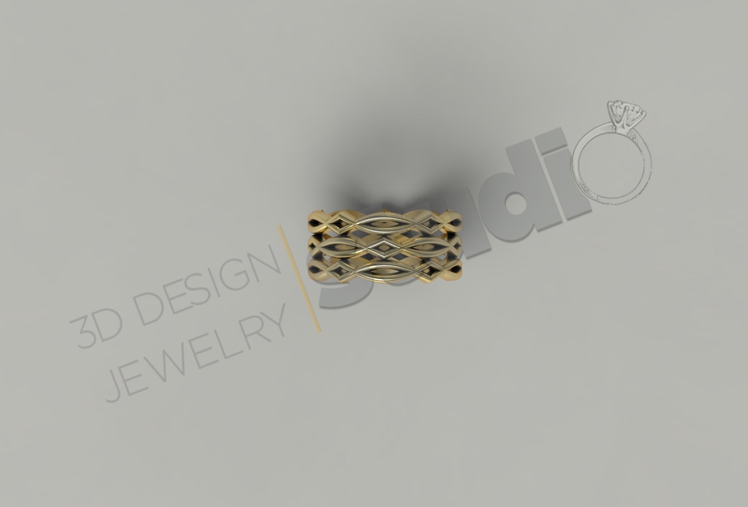 Beautiful 3d design ring model 3D print model_2