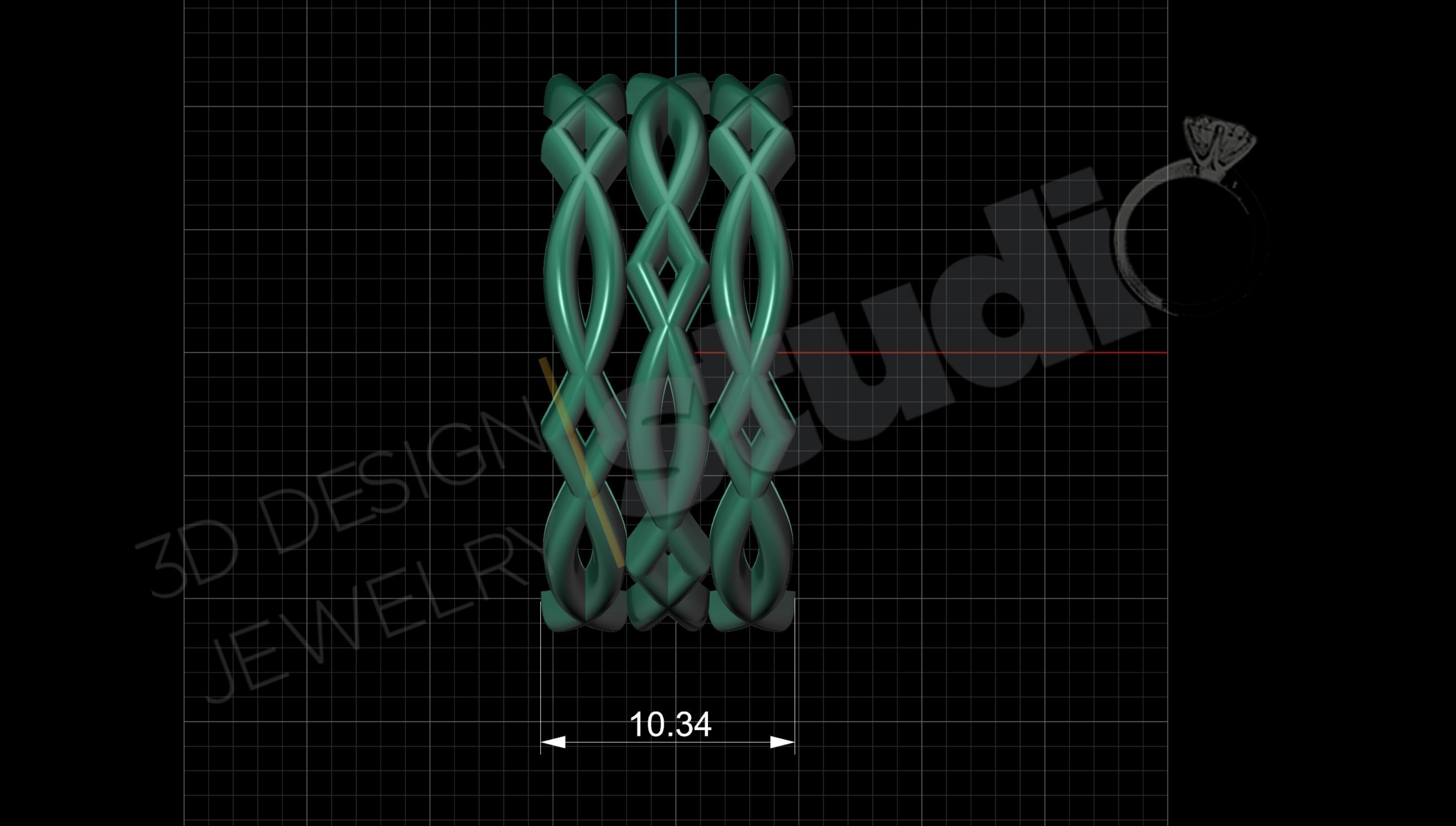 Beautiful 3d design ring model 3D print model_5