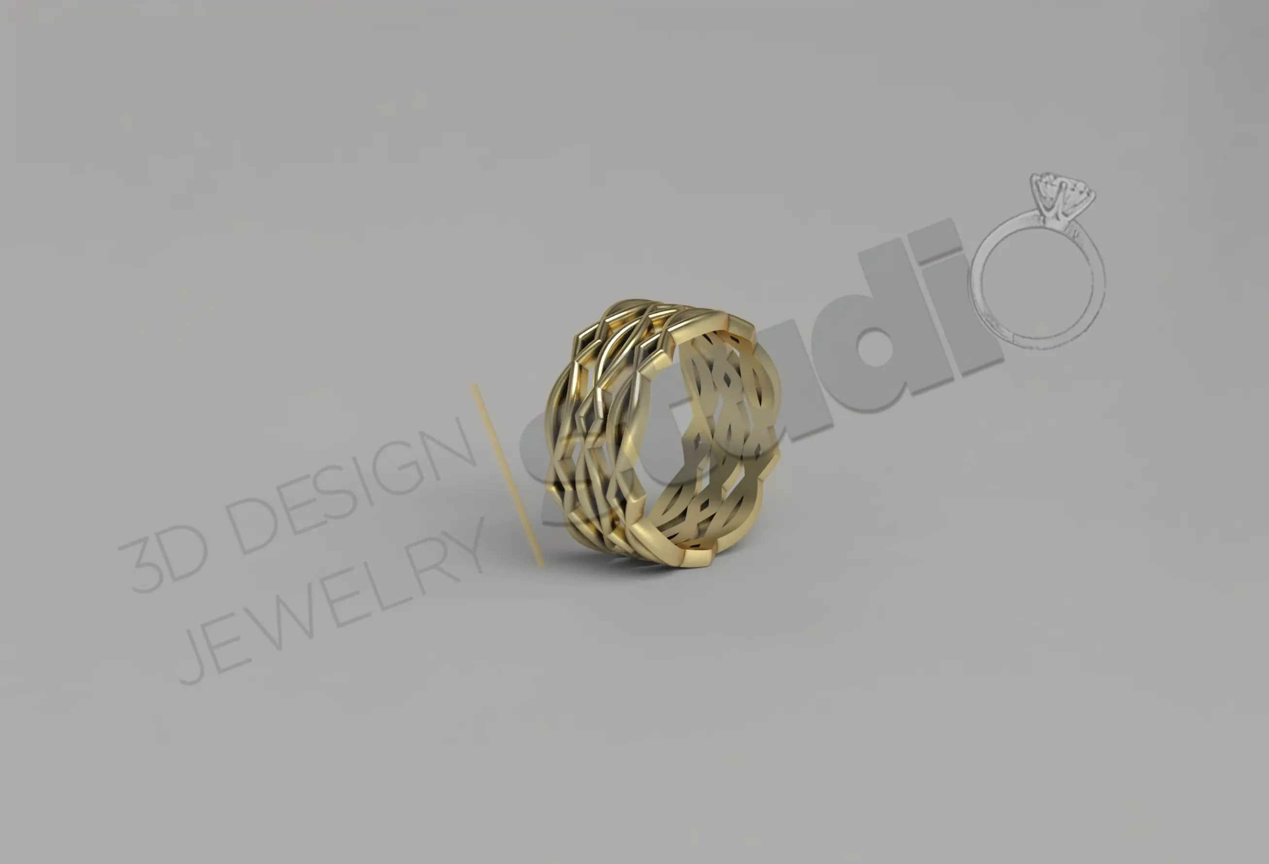 Beautiful 3d design ring model 3D print model_0