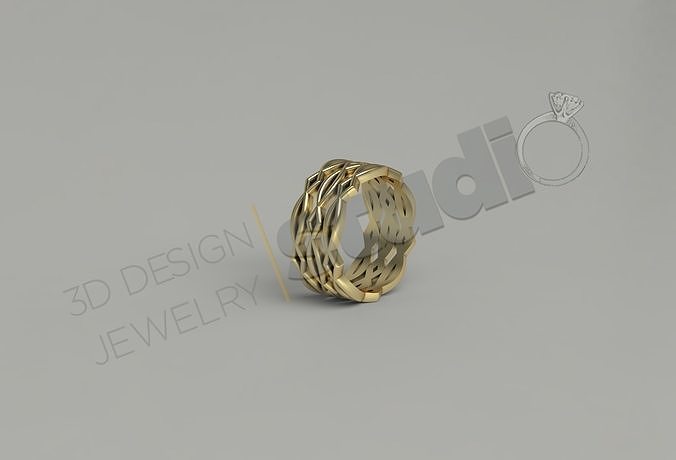 Beautiful 3d design ring model 3D print model