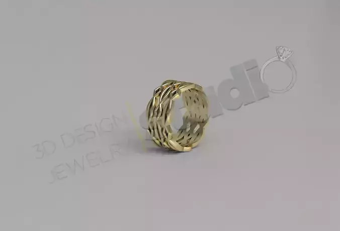 Beautiful 3d design ring model 3D print model