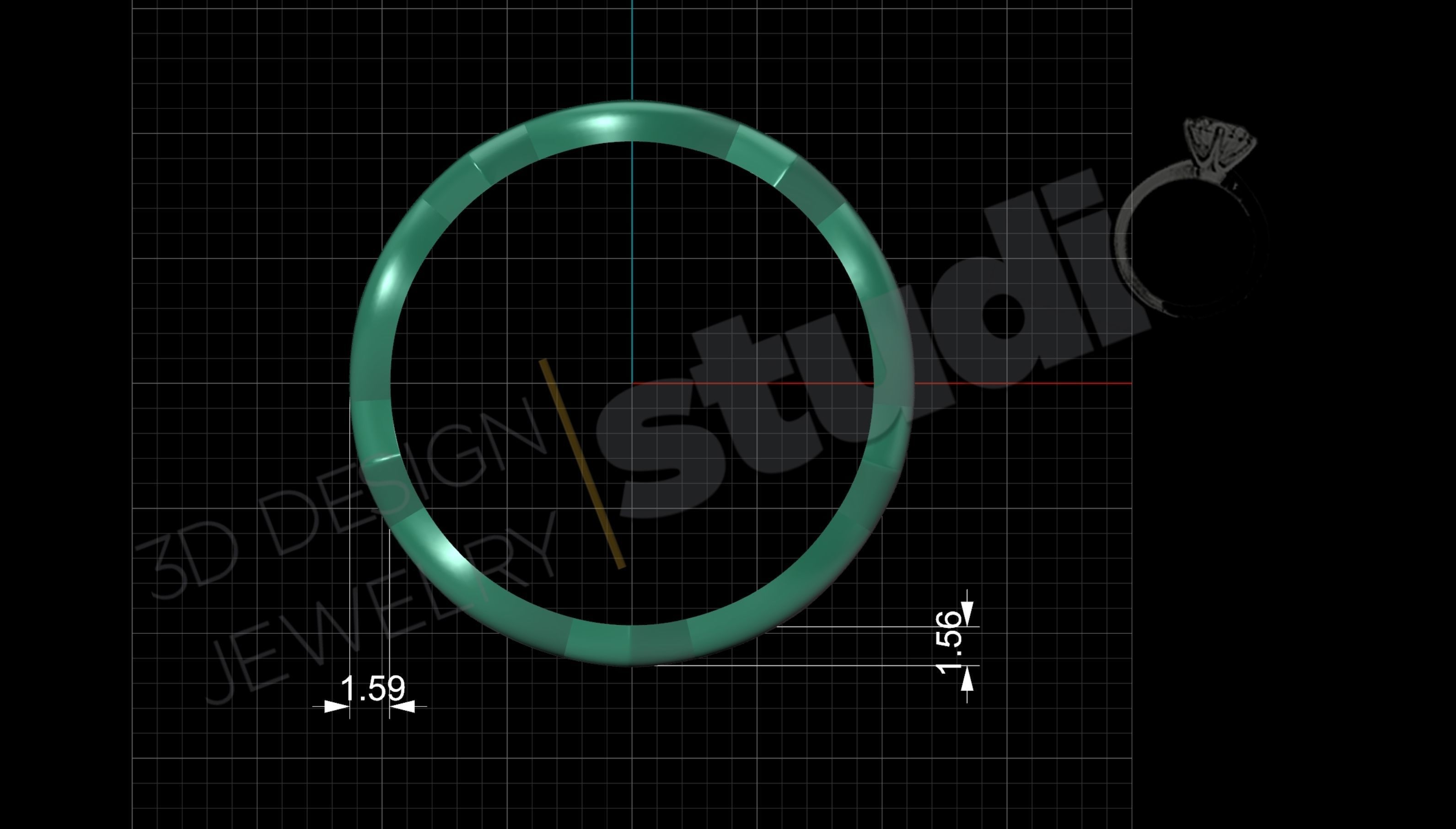 Beautiful 3d design ring model 3D print model_4