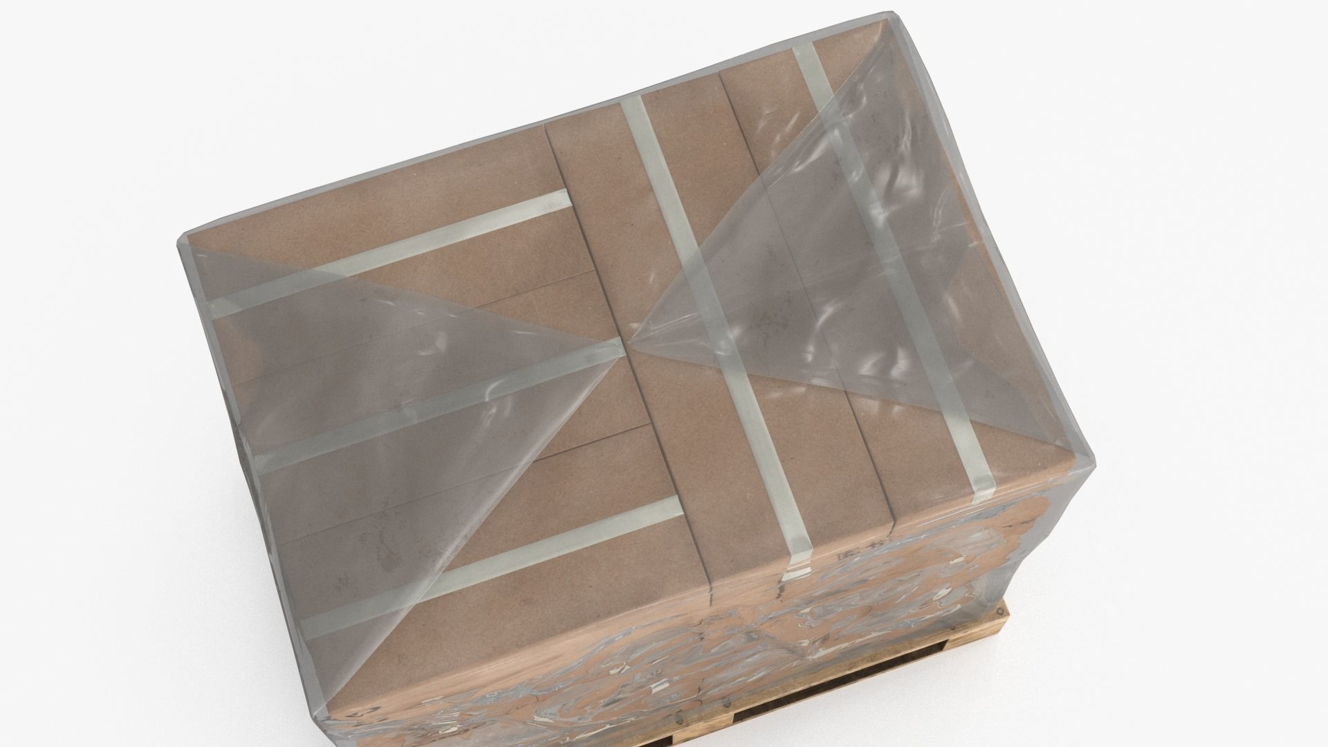 Cardboard Pallet Low-poly 3D model_11