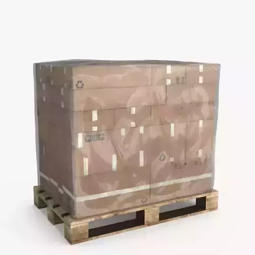 Cardboard Pallet Low-poly 3D model