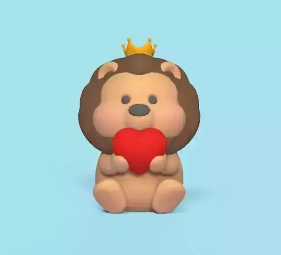 Lion Heart 3D print model