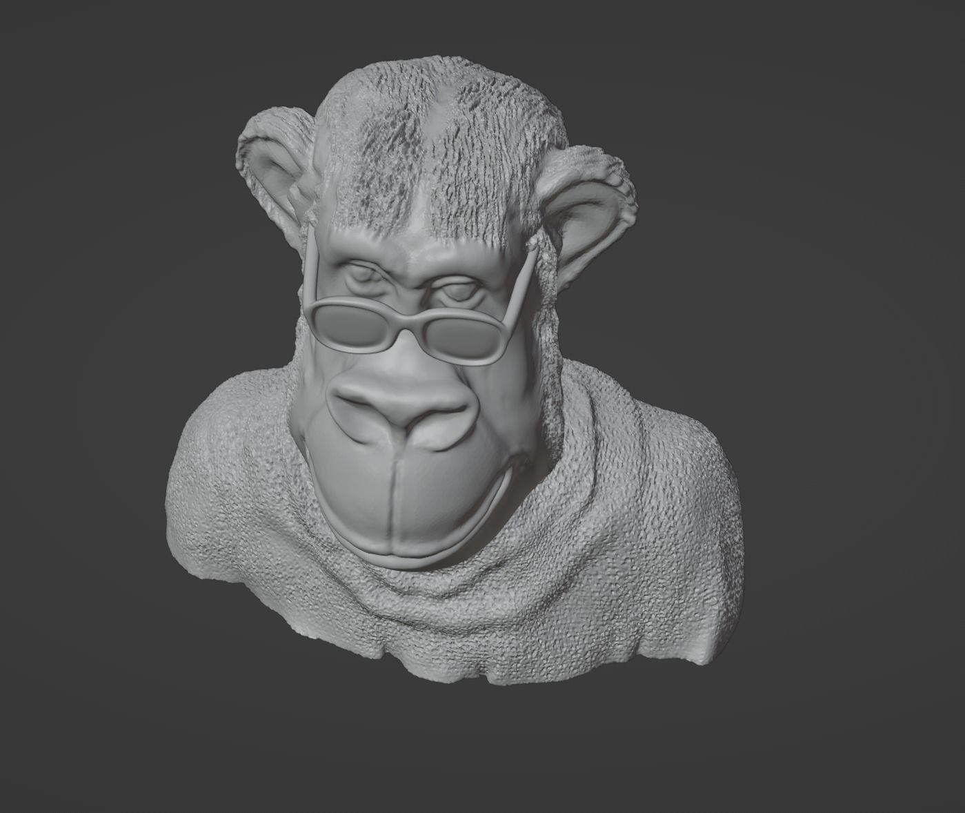 NFT Monkey Chripto Coin Character  3D print model_9
