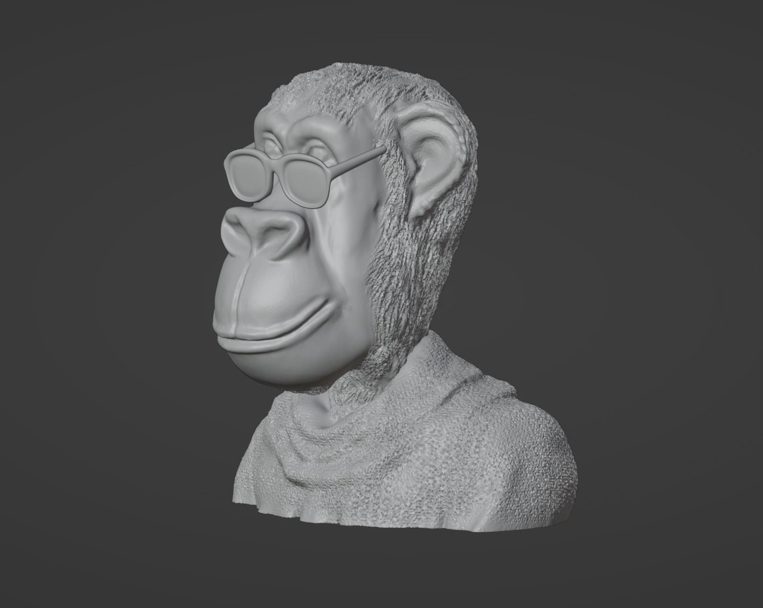 NFT Monkey Chripto Coin Character  3D print model_6