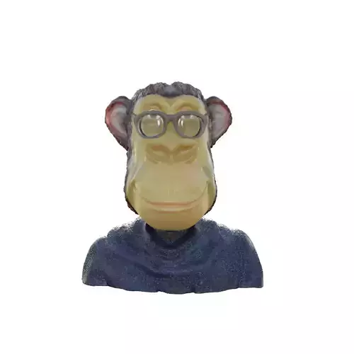 NFT Monkey Chripto Coin Character  3D print model
