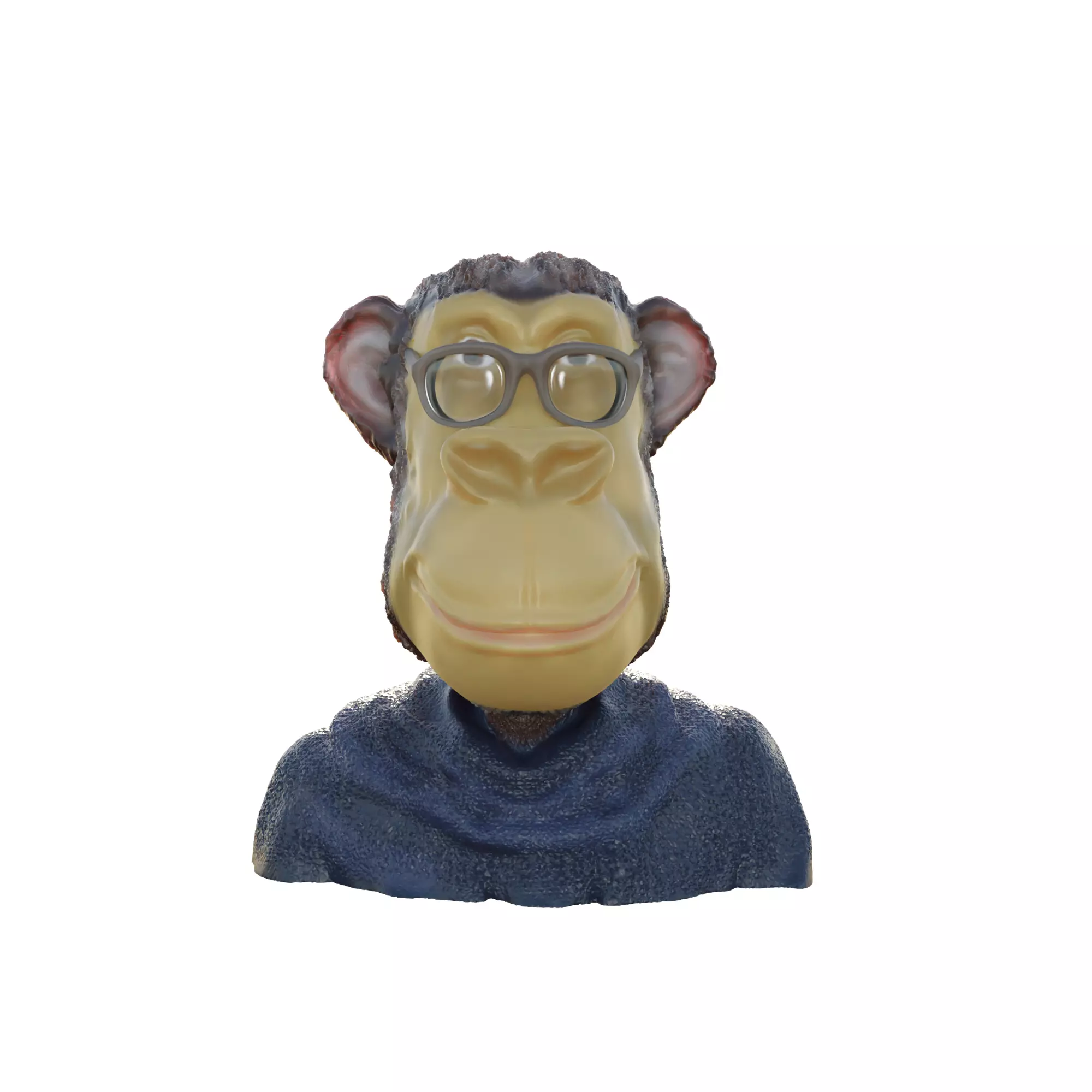 NFT Monkey Chripto Coin Character  3D print model_0