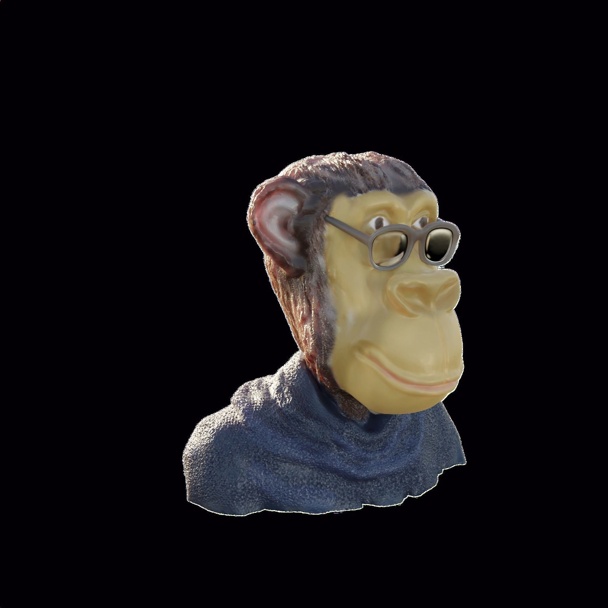 NFT Monkey Chripto Coin Character  3D print model_4