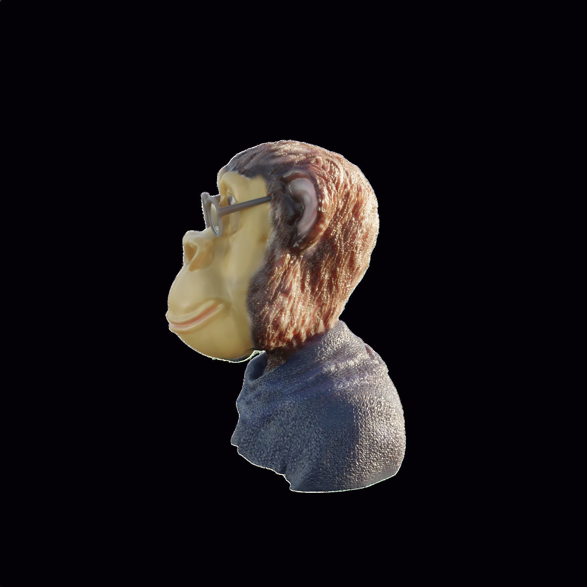 NFT Monkey Chripto Coin Character  3D print model_2