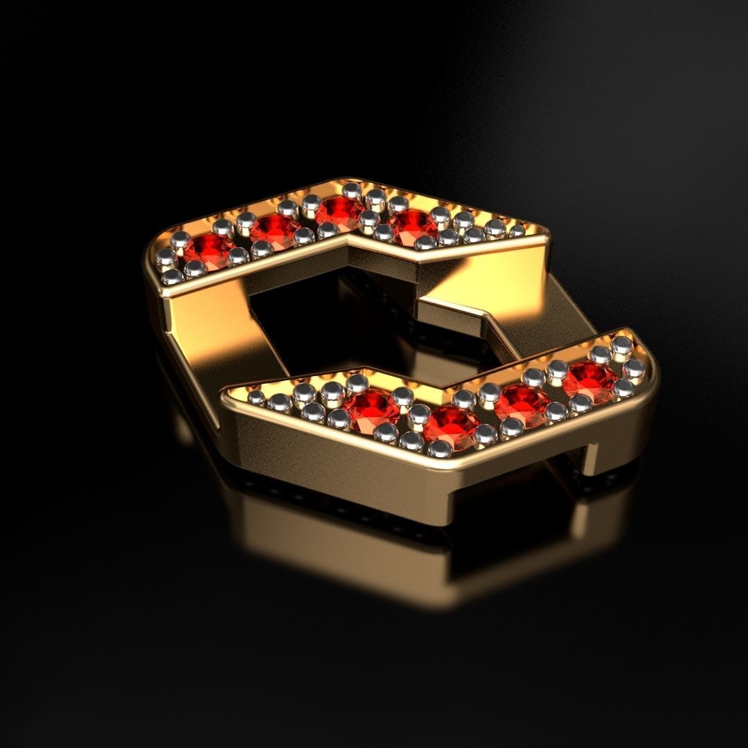 Curb Chain Cuban Edge Link 10 Wide 3D print model_6