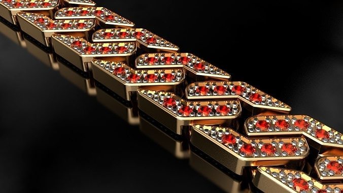 Curb Chain Cuban Edge Link 10 Wide 3D print model
