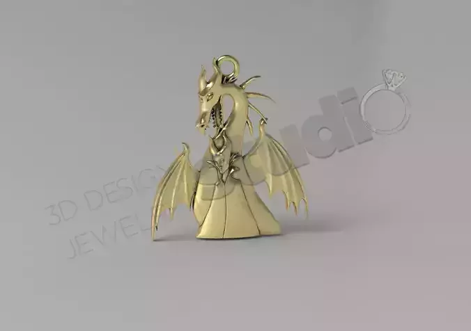 Maleficent detailed pendant 3d model