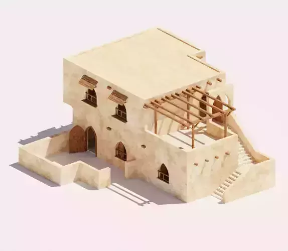 Ancient Desert House 4 3D model