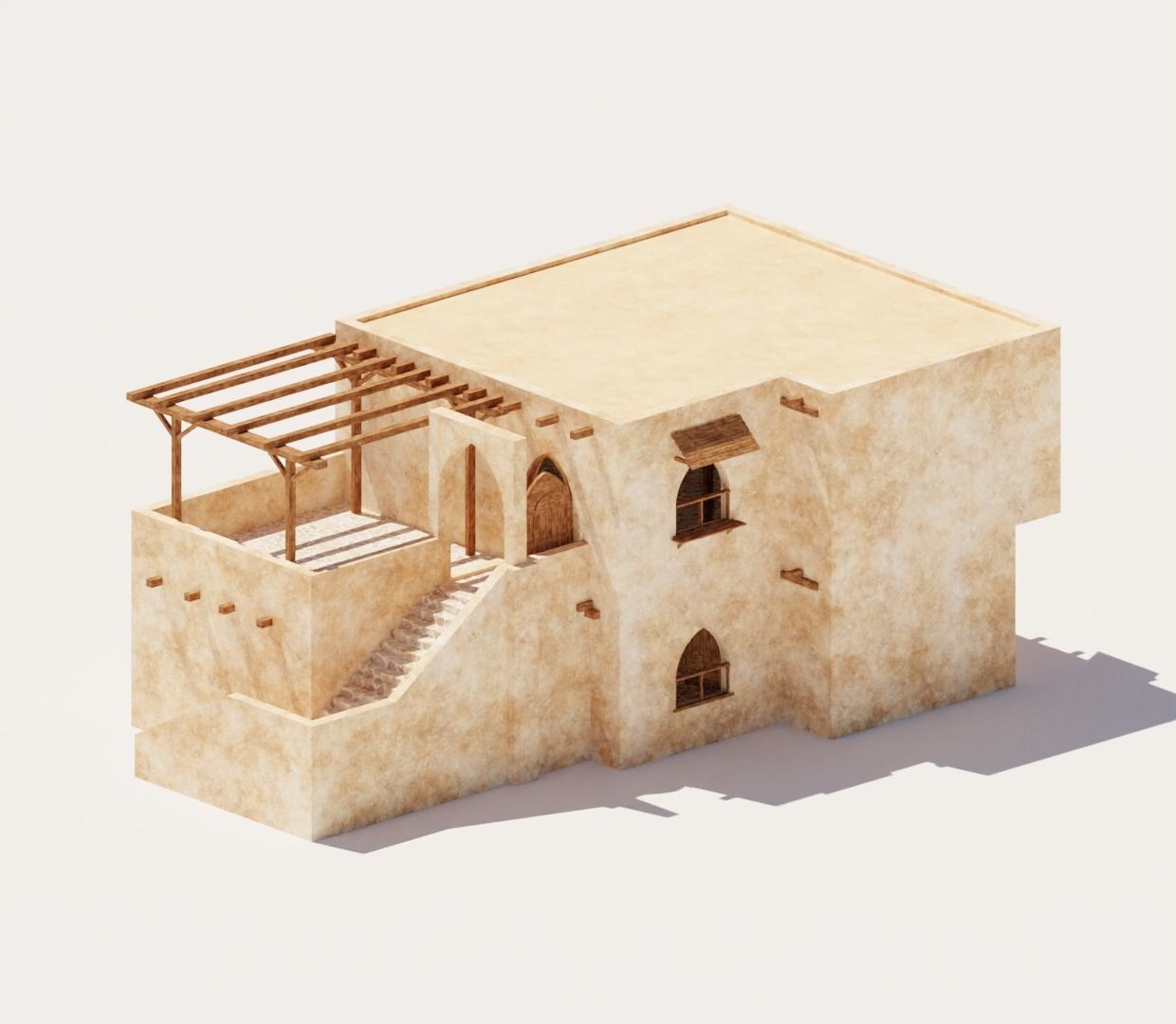 Ancient Desert House 4 3D model_1