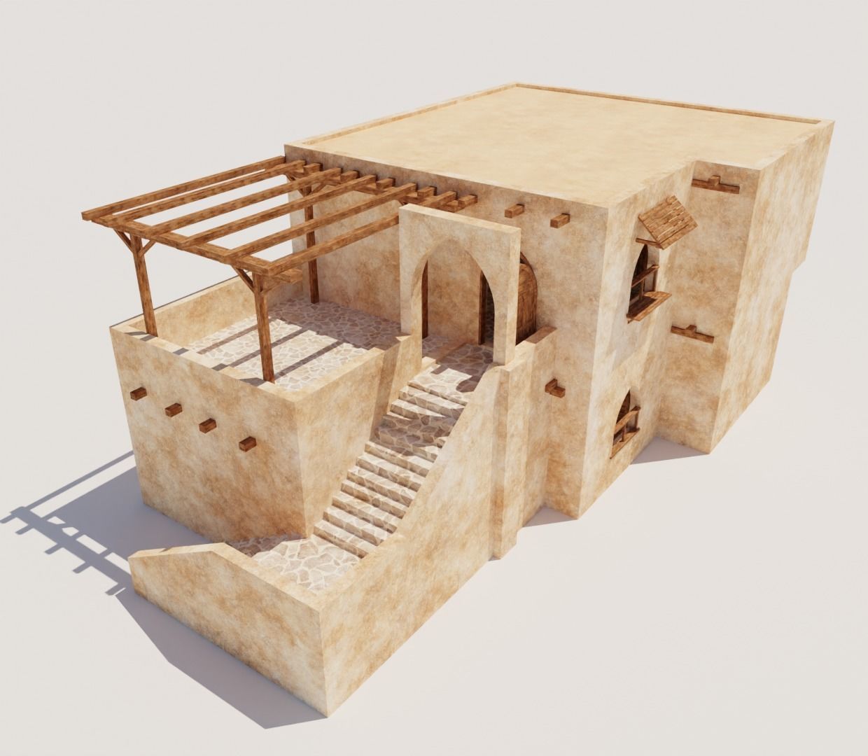 Ancient Desert House 4 3D model_6