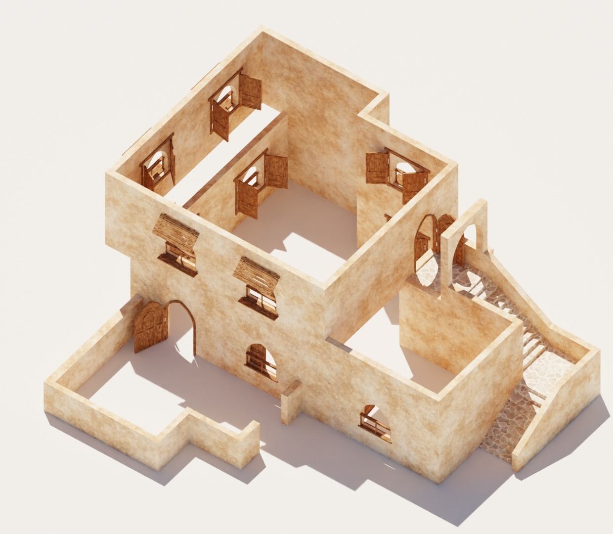 Ancient Desert House 4 3D model_3