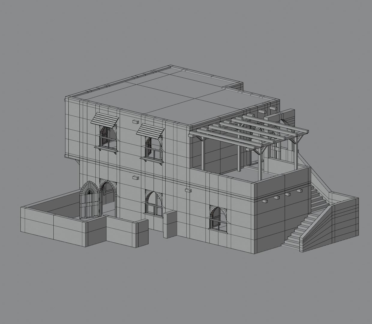 Ancient Desert House 4 3D model_9