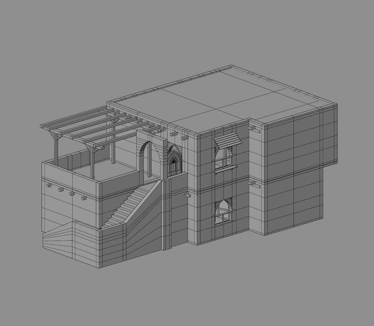 Ancient Desert House 4 3D model_12