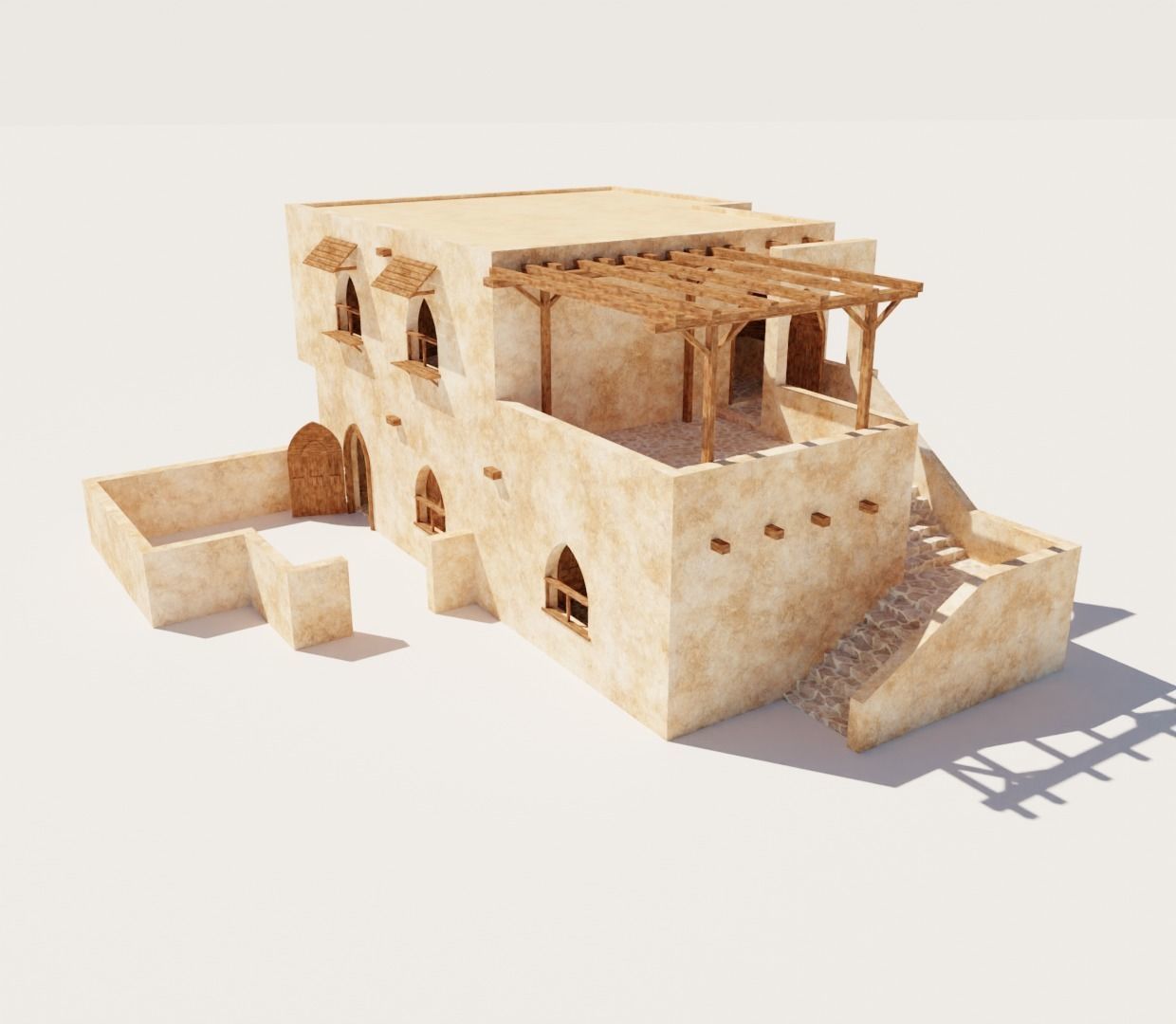 Ancient Desert House 4 3D model_5