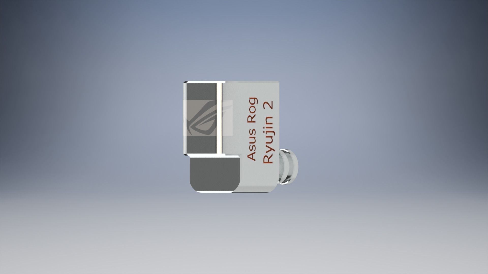 Asus ROG Ryujin II Custom Loop Convert 3D print model_2