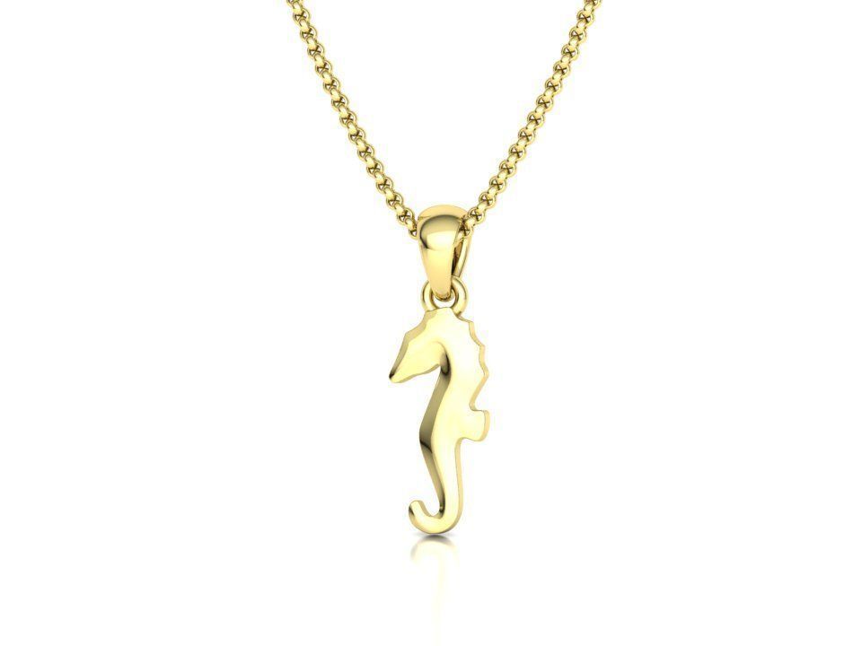 Seahorse Pendant Necklace 15mm and 19mm 3dprint model 3D print model_18