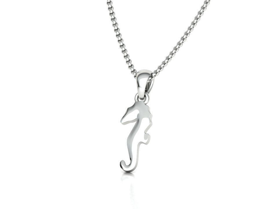 Seahorse Pendant Necklace 15mm and 19mm 3dprint model 3D print model_30