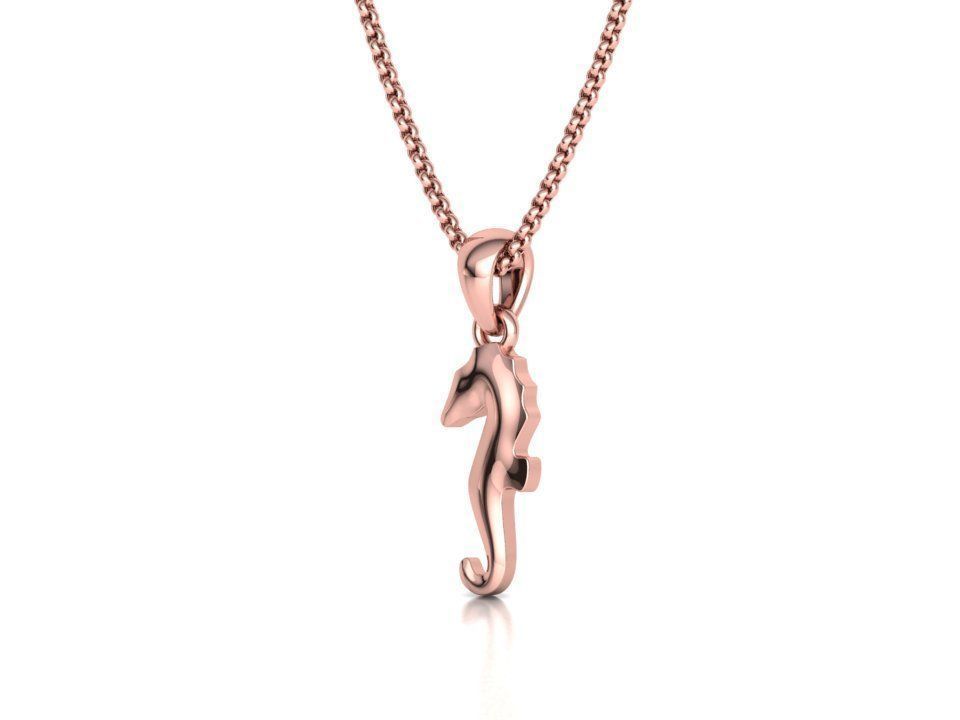 Seahorse Pendant Necklace 15mm and 19mm 3dprint model 3D print model_34