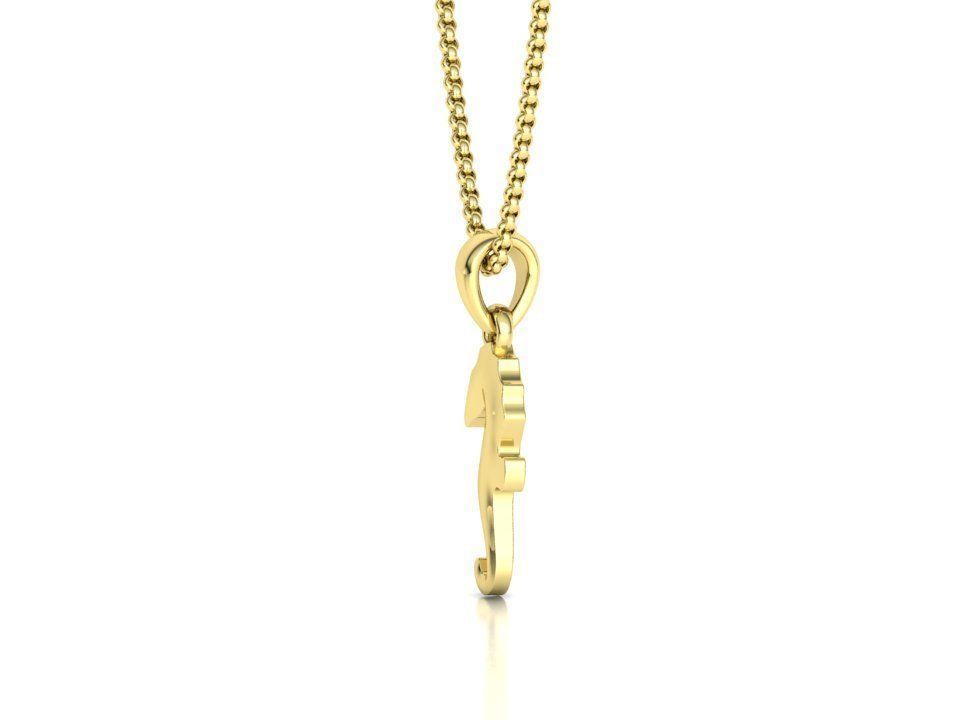 Seahorse Pendant Necklace 15mm and 19mm 3dprint model 3D print model_26