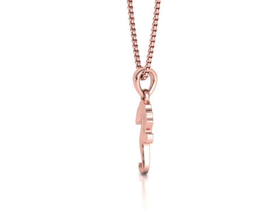 Seahorse Pendant Necklace 15mm and 19mm 3dprint model 3D print model_25