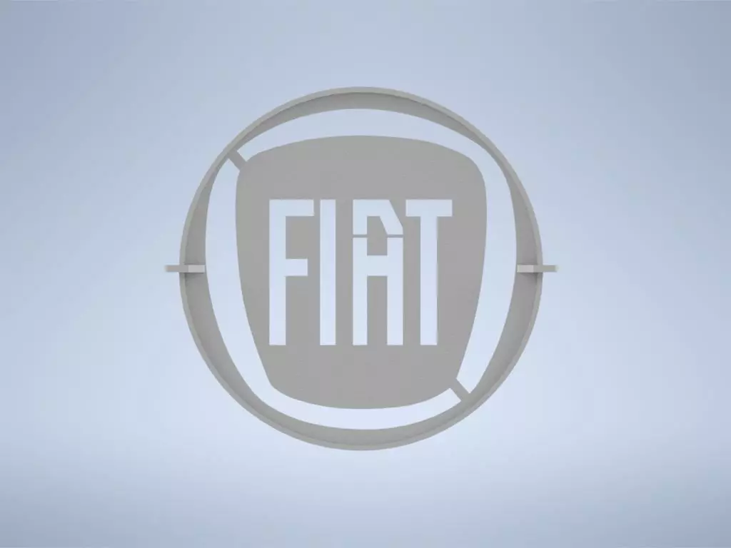 Printable Fiat logo template 3D print model_0