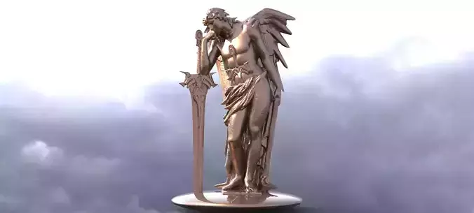 Arch Angel Michael With Sun sword 3 3D model