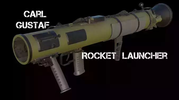 Carl Gustaf Rocket Launcher Low-poly 3D model