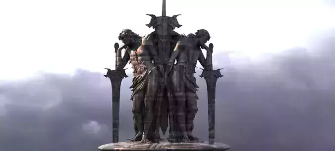 Arch Angel Michael With Sun sword 7  3D model