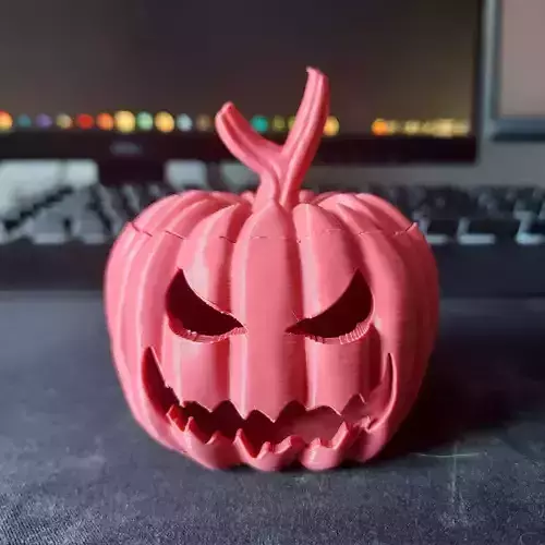 Jack-O-Lantern Light Candle Holder - Pre-Supported STL Files V3 3D print model
