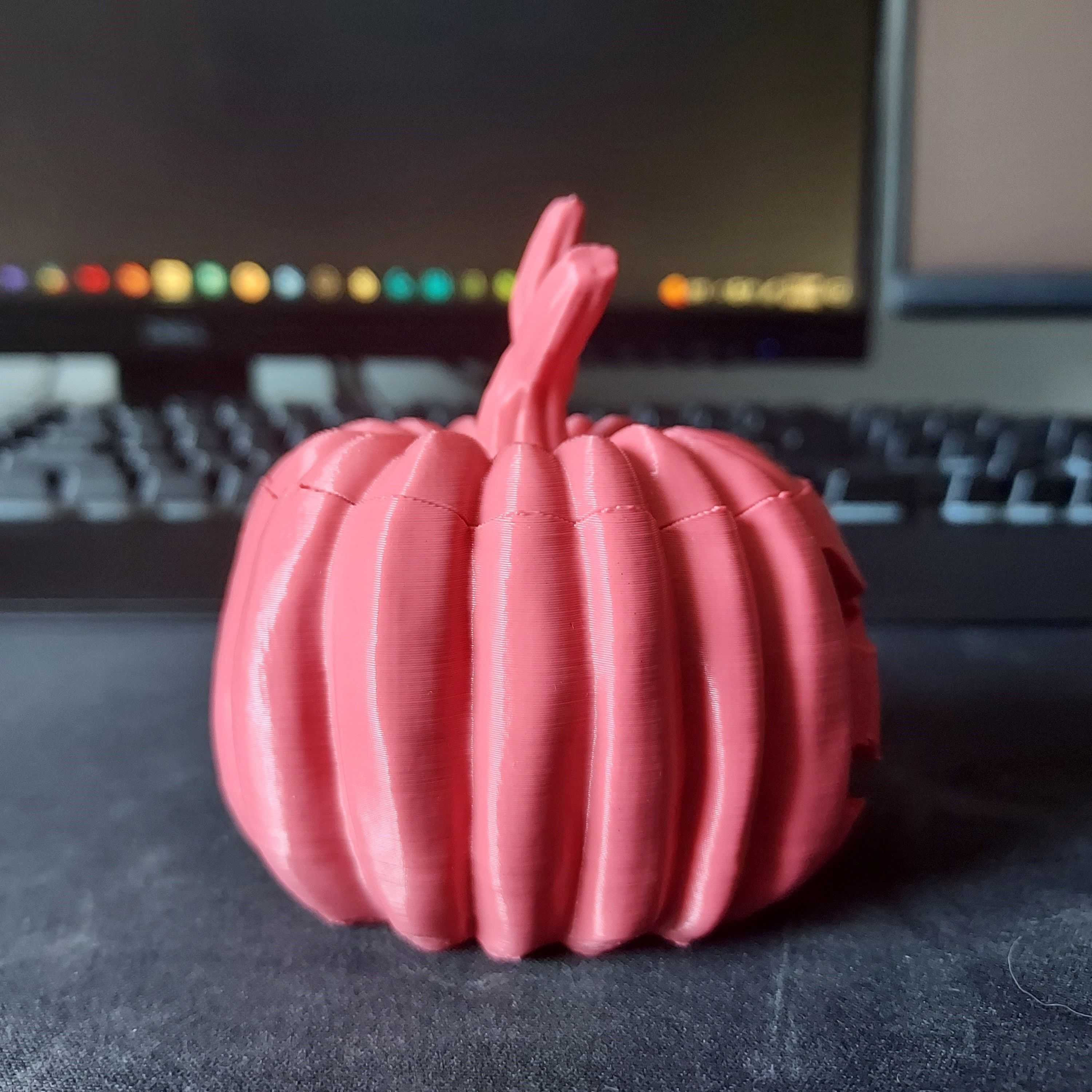 Jack-O-Lantern Light Candle Holder - Pre-Supported STL Files V3 3D print model_7