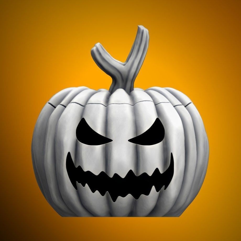 Jack-O-Lantern Light Candle Holder - Pre-Supported STL Files V3 3D print model_11