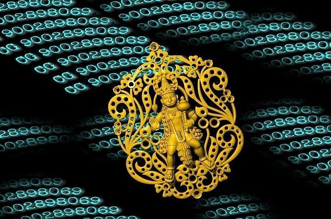 Hanuma ji Pendent 3D print model 3D print model
