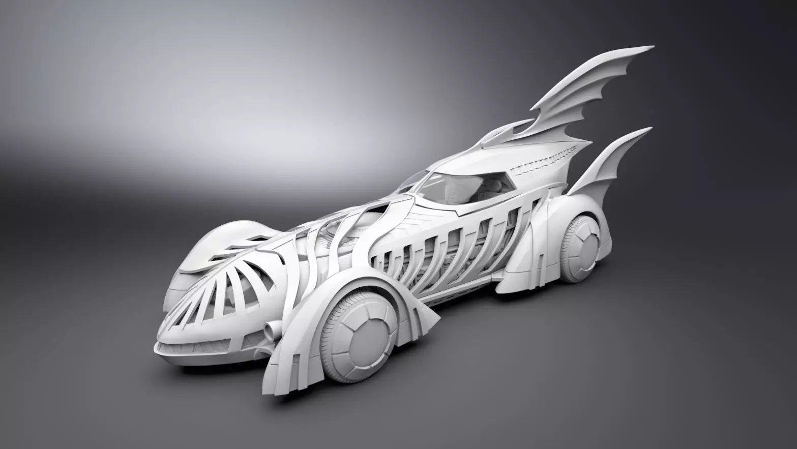 Batmobile 1995 forever scale model 3D print model_0