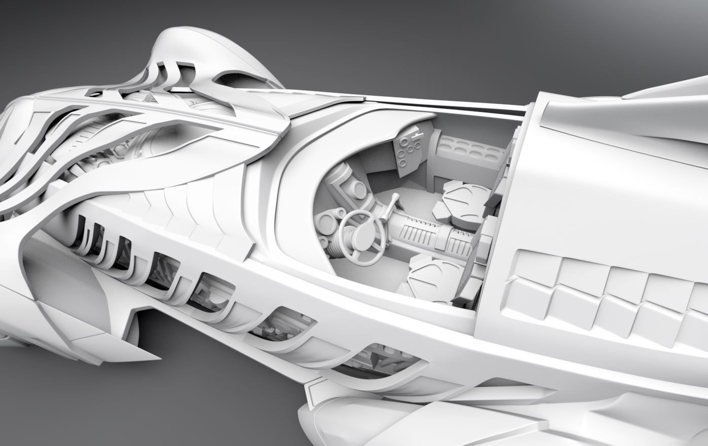 Batmobile 1995 forever scale model 3D print model_6